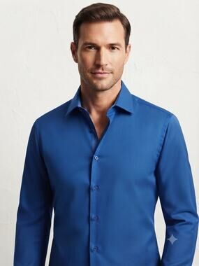 Boucheron men’s blue slim fit dress shirt sz M